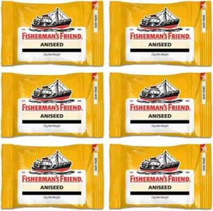Fisherman's Friend Aniseed Lozenges 25g, (Pack of 6) Free Shipping World Wide - Picture 1 of 5