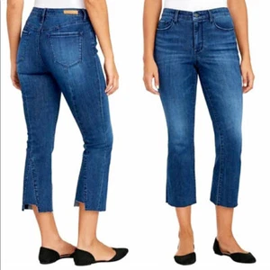 Social Standard Women's Jeans Mid-Rise Stretch Kick Crop Denim Blue Size 10/30 - Picture 1 of 5