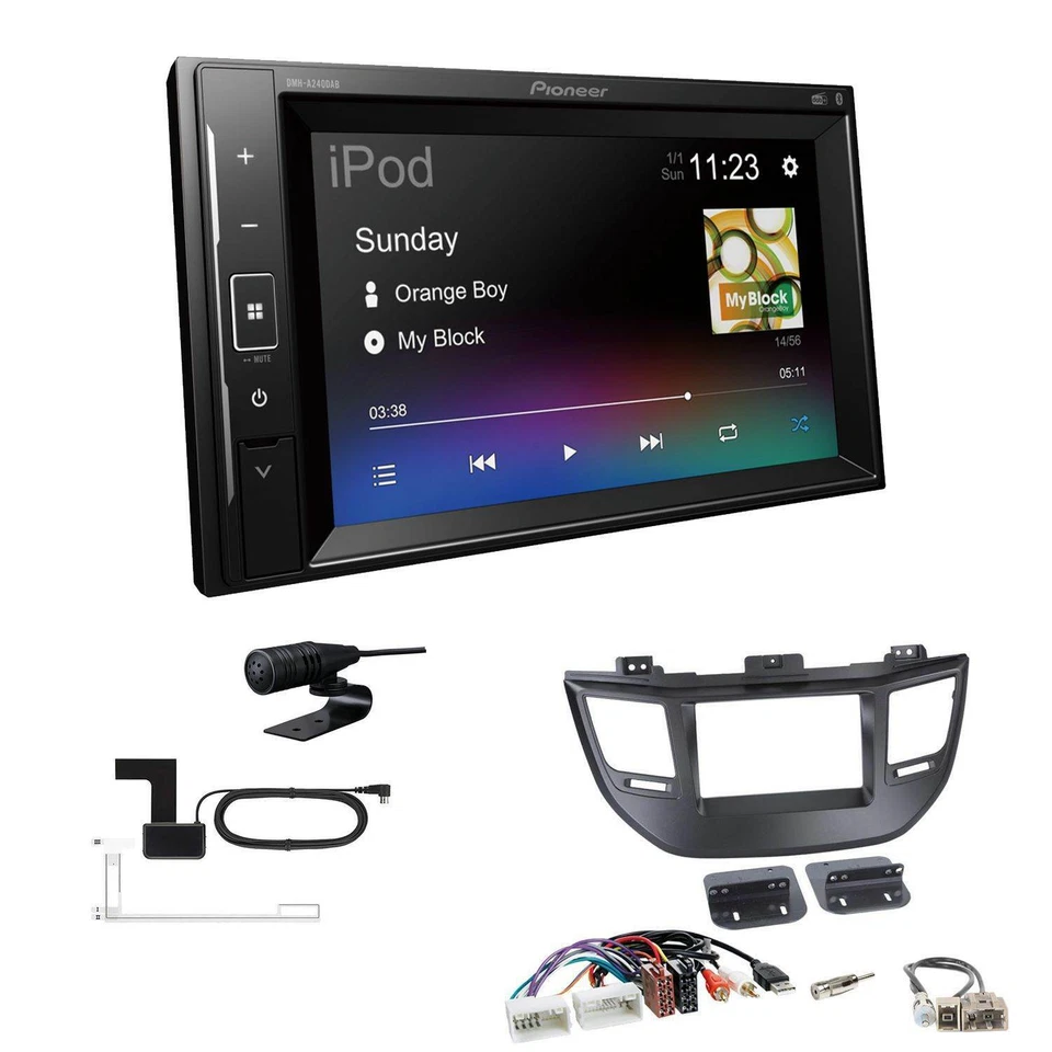Pioneer Autoradio Bluetooth DAB Apple Android für Hyundai Tucson ab 2015 schwarz