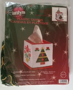 Plastic Canvas Christmas Tissue Box Cover ~ Janlynn ~ New - Picture 1 of 3