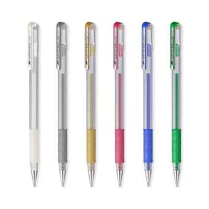 Pentel Hybrid Gel Impugnatura K118 Scintillante Metallico Penne Calligrafia Arte - Foto 1 di 10