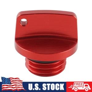 Red Oil Filler Cap Plug Cover For Ducati 899 1199 1299 Panigale Hypermotard 796 - Foto 1 di 7