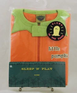 Halloween Outfit Sleep N Play Little Pumpkin Glows in the Dark 6-9 months - Picture 1 of 1