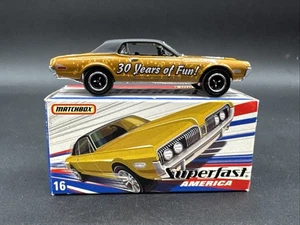 Vintage Lesney Matchbox #16 1968 MERCURY COUGAR BROWN AMERICA Original Box - Picture 1 of 13