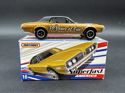 Vintage Lesney Matchbox #16 1968 MERCURY COUGAR BROWN AMERICA Original Box - Image 1 of 4