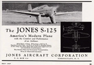 1937 Jones S-125 Aircraft Ad 8/12/2025b - Picture 1 of 1