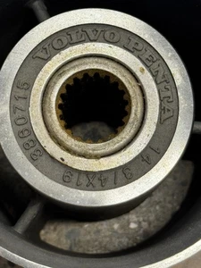 Hélice de acero inoxidable original OEM Volvo Penta 3860715 14 3/4 x 19 mano izquierda - Imagen 1 de 4