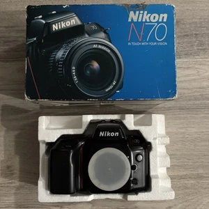 Nikon N70 35mm SLR Film Camera Body only Box  - Untested Sold As Is Turns On - Picture 1 of 17