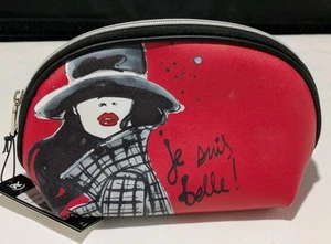 Neu mit Etikett IZAK Je Suis Bella! Rote Kosmetiktasche UVP 32 $ - Bild 1 von 10