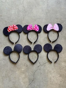 Menge 6 schwarz Kinder Minnie und Minnie Maus Ohren Stirnband Kostüm - Bild 1 von 4