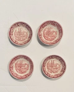 Homer Laughlin Currier & Ives "On The Mississippi" Obst-/Wüstenschalen 4 Stück - Bild 1 von 2