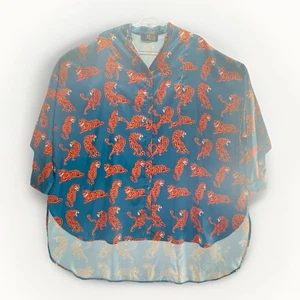 Dressed In Lala Wild Woman Tiger Long Sleeve Shirt TOP ONLY Size S FLAWS READ - Picture 1 of 22