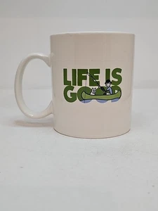Life is Good Jake And Dog Canoe Fishing Boat Mug Large Coffee Cup Mug NEW - Picture 1 of 6