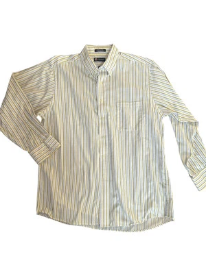 Chaps Striped Long Sleeve Men's Button Down Shirt Sz L - Image 1 of 4