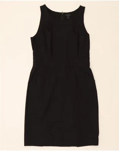 J. CREW Womens Sleeveless Sheath Dress UK 10 Small Black Wool CM15 - Picture 1 of 4