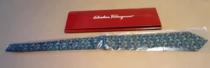 Salvatore Ferragamo UNIQUE Tie Silk Necktie - NEW - Picture 1 of 8