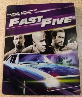 Fast Five Steelbook Blu-Ray DVD Best Buy Exclusive Rare OOP Fast And Furious.  - Image 1 of 4
