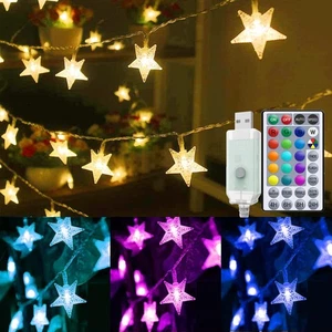 20ft Color Changing Star String Lights for Bedroom 40 LEDs, Christmas Hanging... - Bild 1 von 9