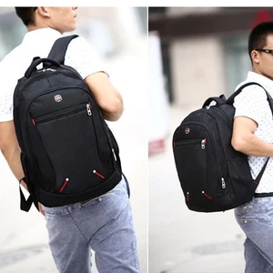 Herren Damen Rucksack Wasserdicht Sport Arbeit Freizeit Schulrucksack *Schwarz* - Bild 1 von 11