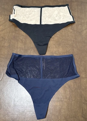 2 Pares de Bragas Victoria's Secret Muy Sexy Malla Cintura Alta Tanga Talla M Nuevas Sin Etiquetas Foto 1 de 4