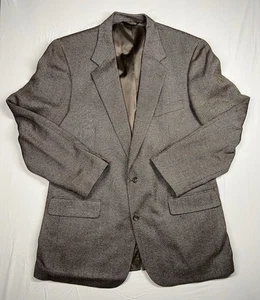 BROOKS BROTHERS 44L Herren gefütterter 100% Wolle Sport Mantel braun Tweed - Bild 1 von 10