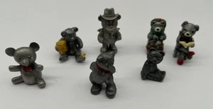 Vintage Zinn Mini Teddybären 7 Stück S3 - Bild 1 von 6
