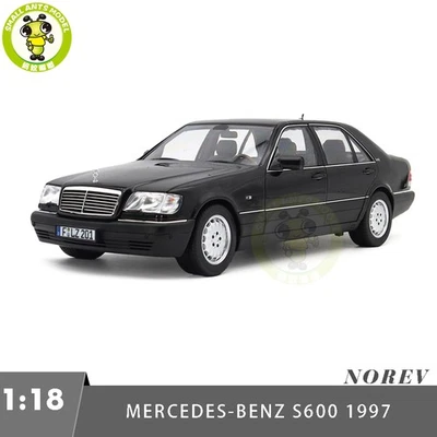 1/18 Norev 183045 Mercedes Benz S600 S CLASS 1997 W140 Black Diecast Model Car - Image 1 of 4