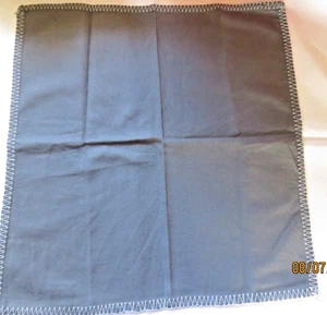 Room Essentials Cotton Table Napkins (5) Grey with Blanket Stitch Edge - Picture 1 of 4