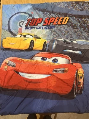 Juego de cortinas edredón de cama para niños pequeños Disney CARS de alta velocidad, sábana, funda de almohada Foto 1 de 4