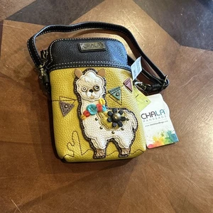 Chala Lama senfgelb Leder umlaufender Reißverschluss Kalbsleder Handy Geldbörse-Neu mit Etikett - Bild 1 von 7