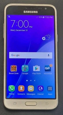 Samsung Galaxy J3, J320P, Android, 16GB, 4G-LTE, Gold, Boost Mobile, Android - Image 1 of 4