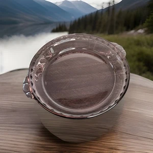 PYREX #229 Crimp Edge Cranberry Glass Deep Pie Dish 9" x 1 3/4 USA ! - Picture 1 of 10