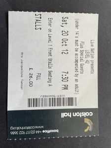 Level 42 Ticket 2012 - Picture 1 of 2