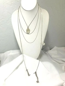 Johnny Was Taryn Necklace Quartz & Leather & 4 Station Tassel Necklace - Picture 1 of 8