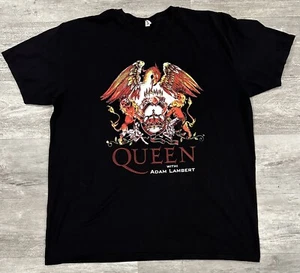 Queen x Adam Lambert 2014 Tour Concert T-shirt Dates On Back Size 2XL Mint Cond - Picture 1 of 5