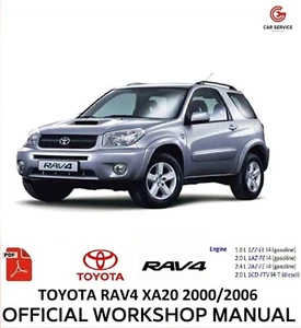 TOYOTA RAV4 XA20 2000/2006 - WORKSHOP MANUAL REPAIR SERVICE WIRING DIAGRAMS -ENG - Picture 1 of 6