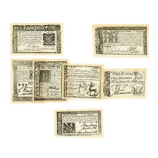 Set of 7 diff. US Colonial & Revolutionary 1773-1778 Set A uniface reproductions
