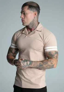 Polo SikSilk Para Hombre Marrón Torneo Revere Mediano - Imagen 1 de 5