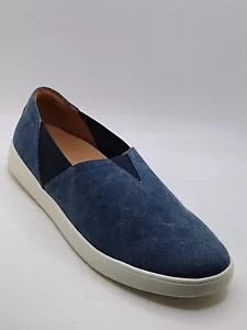NEW Vionic Womens Size 9.5 M Ivy Sneakers Faded Blue Denim Slip On Flat Shoes - Picture 1 of 16