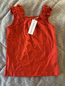 janie and jack girls ruffle strap jersey tank top red size 4 $34 - Picture 1 of 4