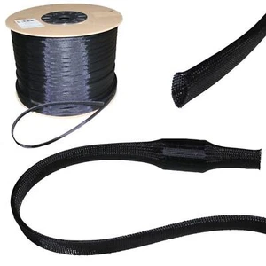 5m Gewebeschlauch 8mm (5-11mm) Geflechtschlauch Kabelschutz Polyester - Picture 1 of 1