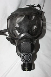 Belgian Military Issued BEM Mask Protection Gas Mask 40 MM Filters NBC Black - Picture 1 of 3