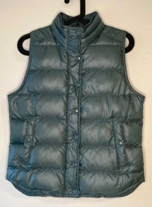 J Crew Womens Puffer Vest Down Filled Zip Snap Outdoor Quilted Small - Picture 1 of 11
