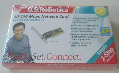 US Robotics 10/100 Mbps Network Card Model 7900  NEW OLD STOCK FACTORY SEALED - Image 1 of 4