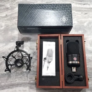 Neumann TLM 107 BK Condenser Microphone + Wood Case + EA 4 Shock Mount - Black - Picture 1 of 12