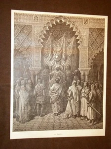 Incisione di Gustave Dorè del 1884 La tregua nelle crociate Crociata - Picture 1 of 1