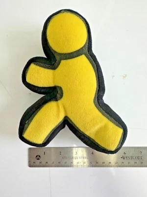 AOL The Running Man Logo Plush Yellow Beanie America Online Excellent Condition - Image 1 of 2