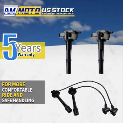 Set Ignition Coil & Wireset For 95-98 Toyota Tercel Paseo 1.5L L4 UF170 S423018 - Image 1 of 4