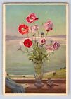 VINTAGE PAPAVER ARGEMONE~PRINTED IN SWITZERLAND EDSTION STEHLI POSTCARD JN