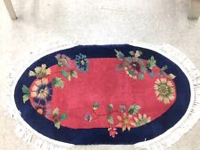 Chinese Rug ART DECO MASTERPIECE  red. 2x4